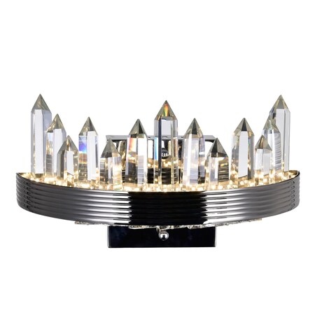 Cwi Lighting Agassiz LED Sconce With Polished Nickel Finish 1218W12-613